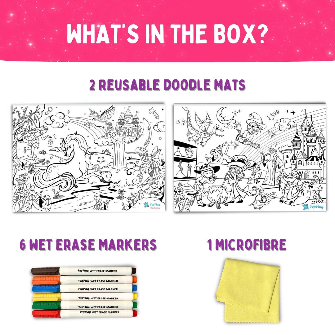 Recolourables Colour & Wipe Placemats - Magical Land