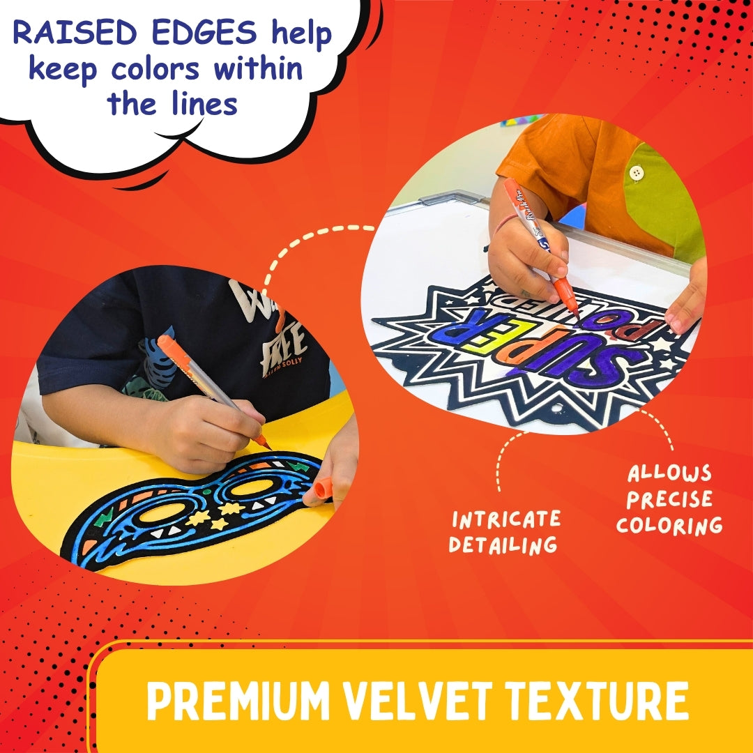 Colour-in Velvet Heroes and Power