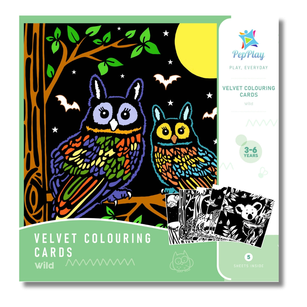 Velvet Colouring cards – Wild