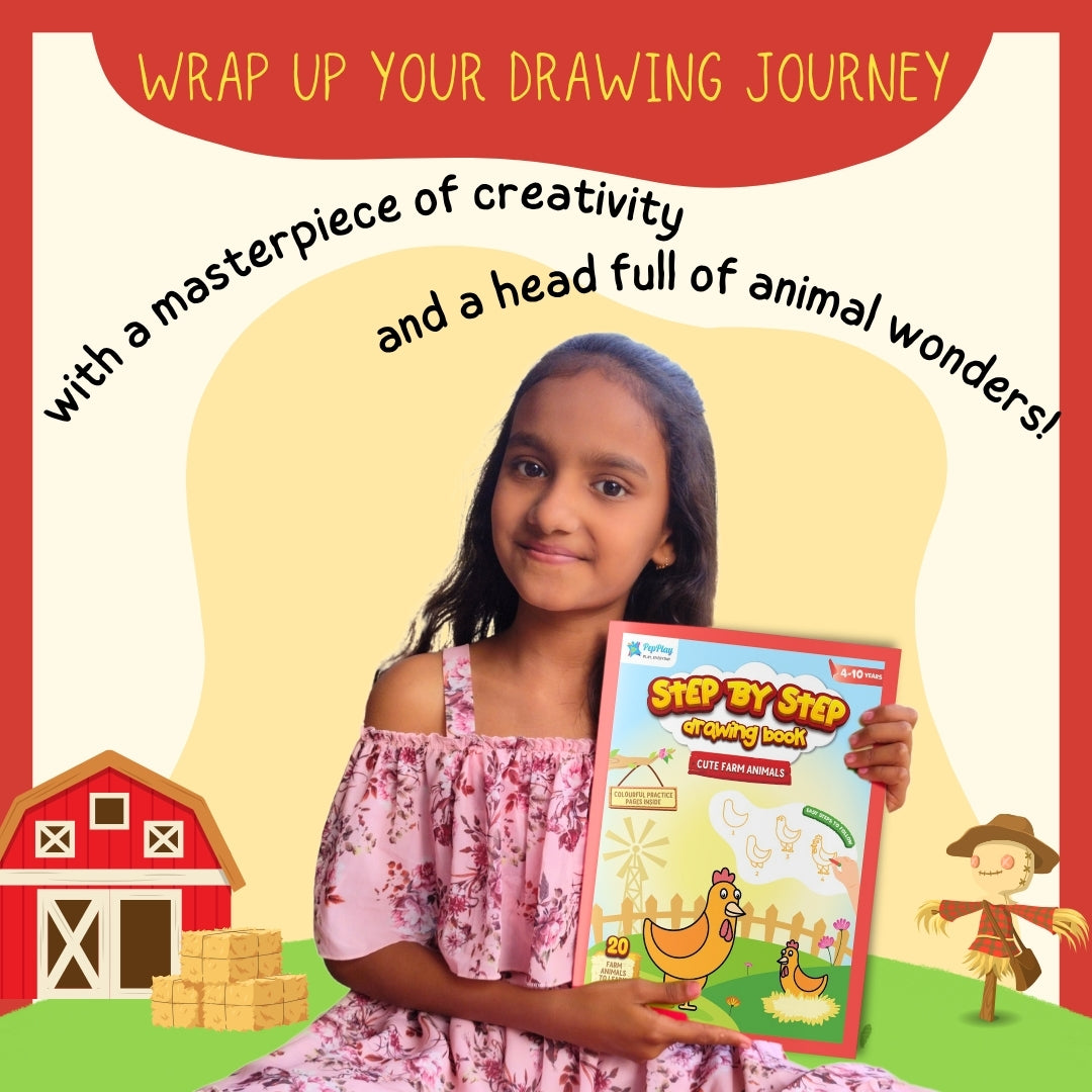 Step by Step Drawing Book – Cute Farm Animals