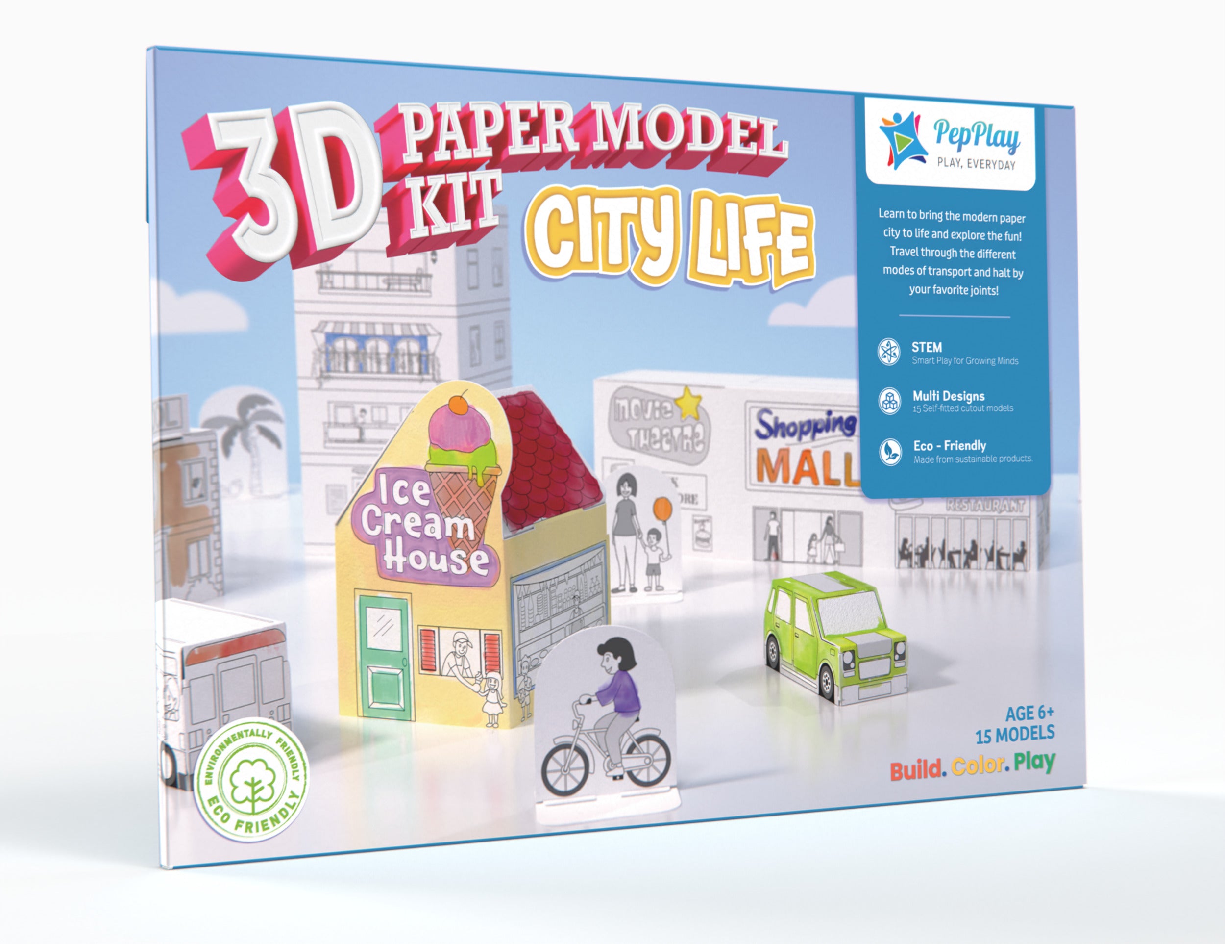3D Paper Model Kit – City Life | 3D Paper Kit | 3D Craft Kit For Kids ...