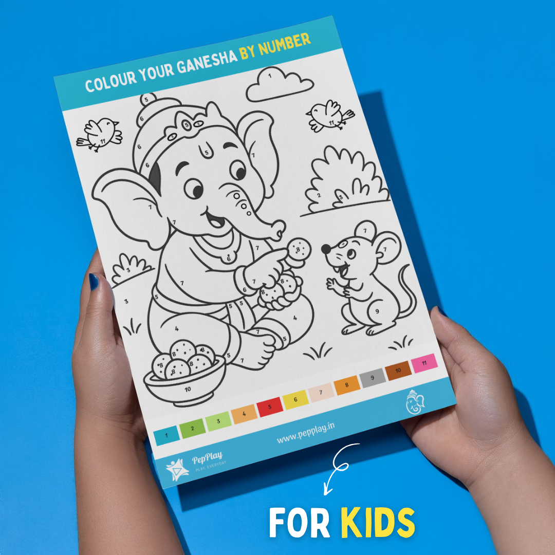 Colour Your Ganesha by Number