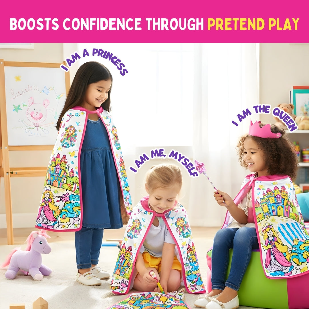 My Princess Cape Kit | Colour, Wear & Pretend Play | 4+ Years | PepPlay