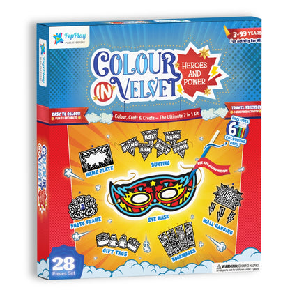 Colour-in Velvet Heroes and Power