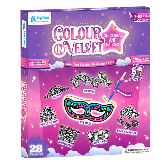 Colour-in Velvet Unicorns and Fairies