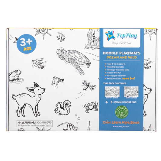 Doodle Placemats Set – Animal Series