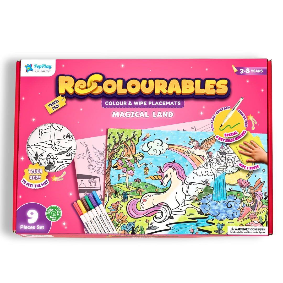 Recolourables Colour & Wipe Placemats - Magical Land