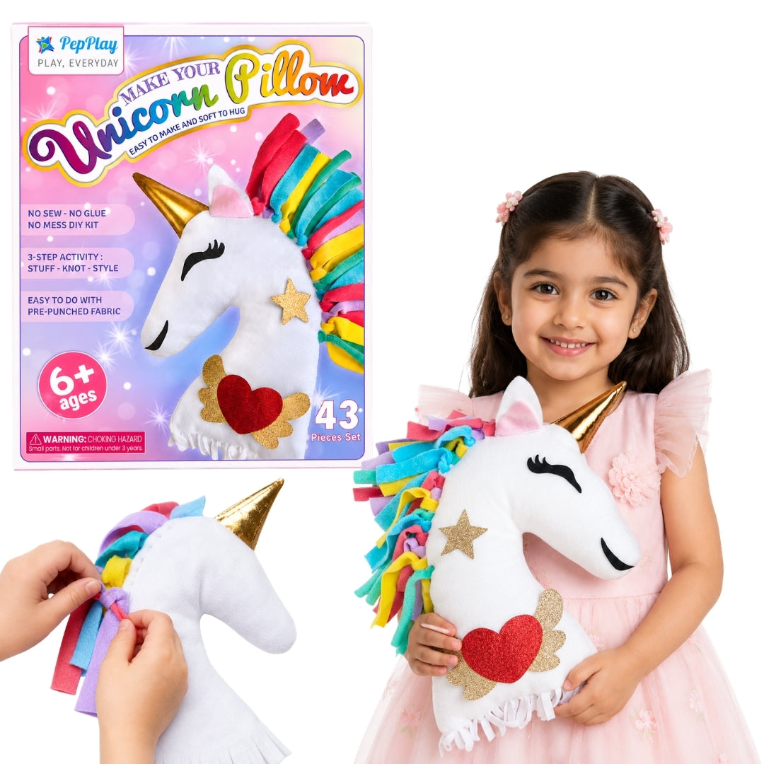 Make Your Unicorn Pillow | No-Sew DIY Craft Fun | 6+ Years | PepPlay