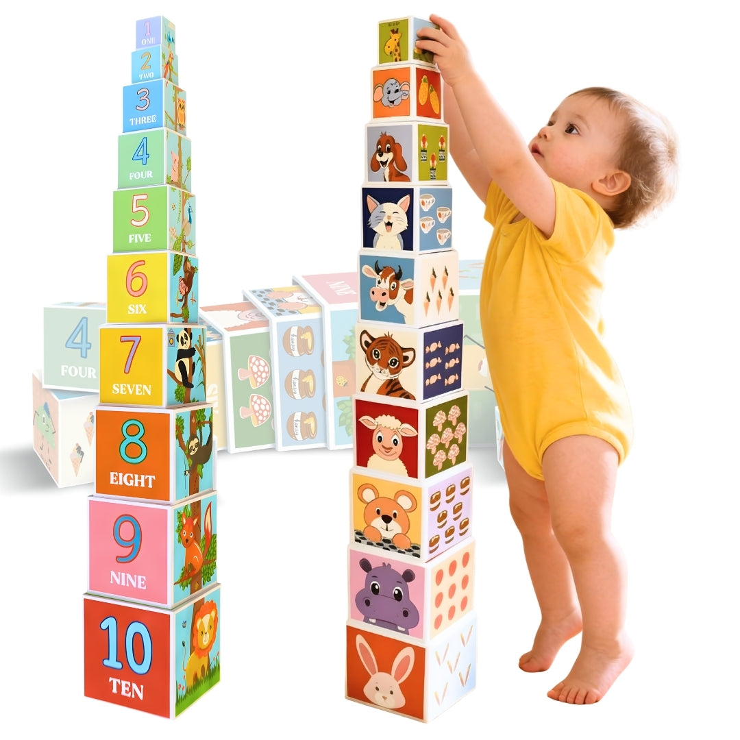 Stacking & Nesting Cube | Early Learning Through Stacking Play | 1+ Years | PepPlay