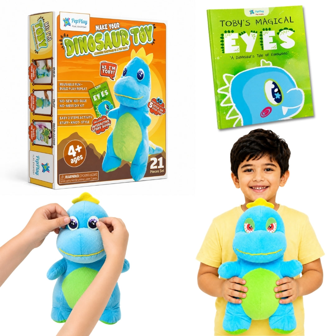 Make Your Dinosaur Toy | No-Sew DIY Learning Toy | 4+ Years | PepPlay