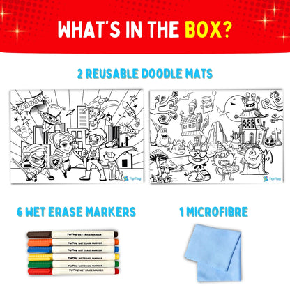 Recolourables Colour & Wipe Placemats - Super Power