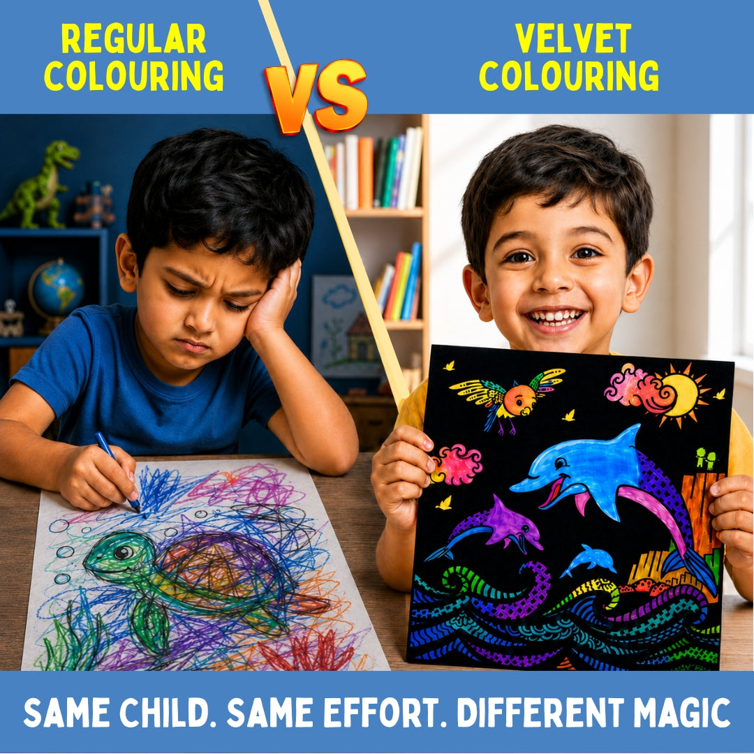 Colour in Velvet - Ocean Life | Mess-Free Colouring Fun | 3+ Years | PepPlay