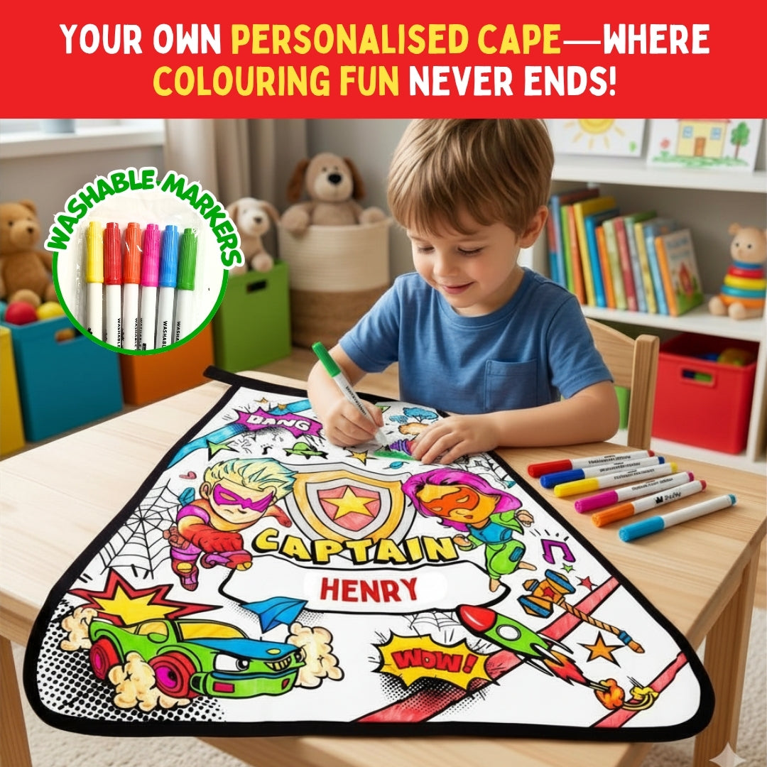 Colour Your Superhero Cape | Colour, Wear & Pretend Play | 4+ Years | PepPlay
