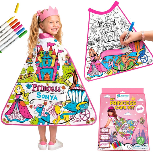 My Princess Cape Kit | Colour, Wear & Pretend Play | 4+ Years | PepPlay