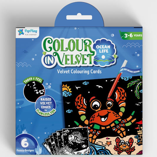Velvet Colouring cards – Ocean