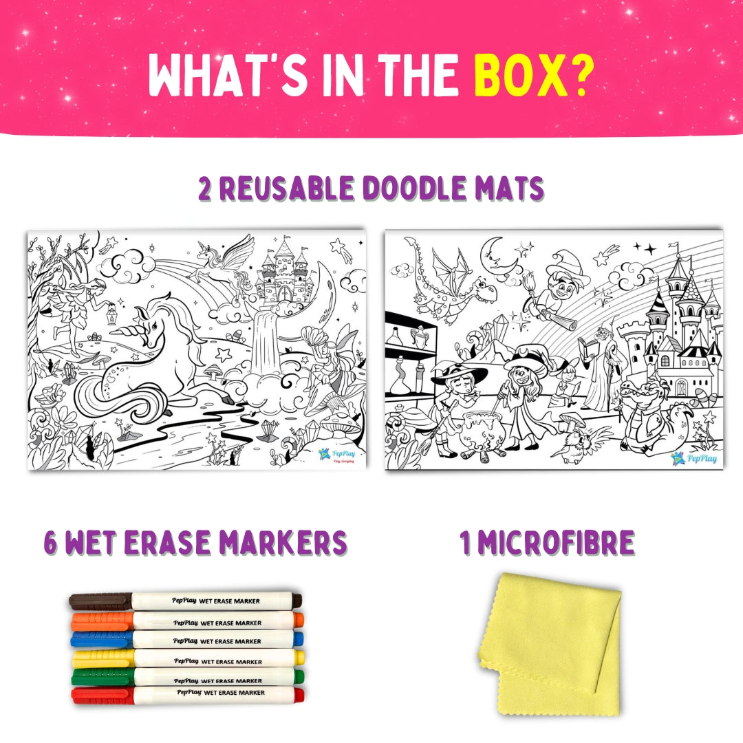 Recolourables Colour & Wipe Placemats - Magical Land