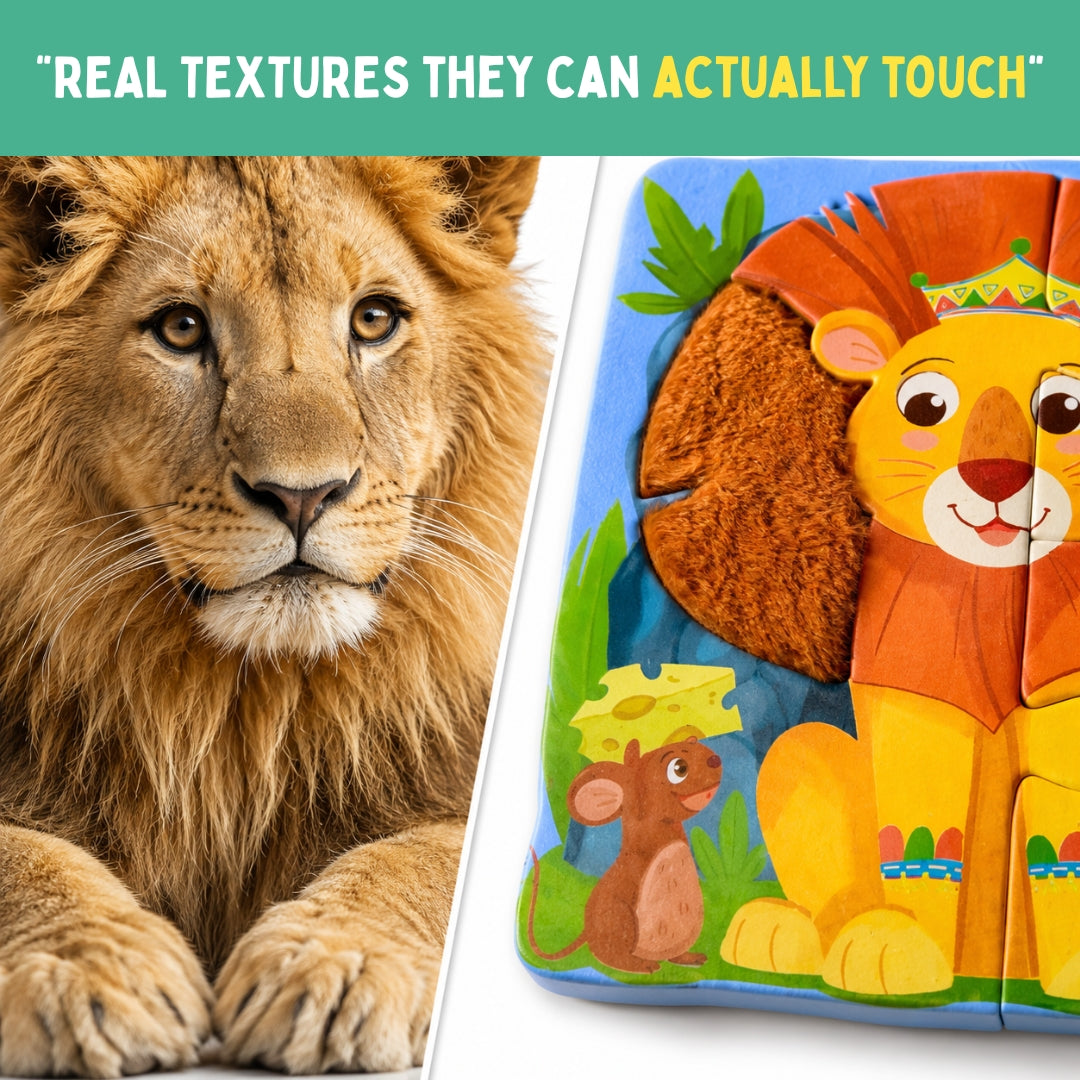 PUZZLE/38Beets：未開封CD My First Touch & Feel Puzzles - Wild Animals | Sensory Learning