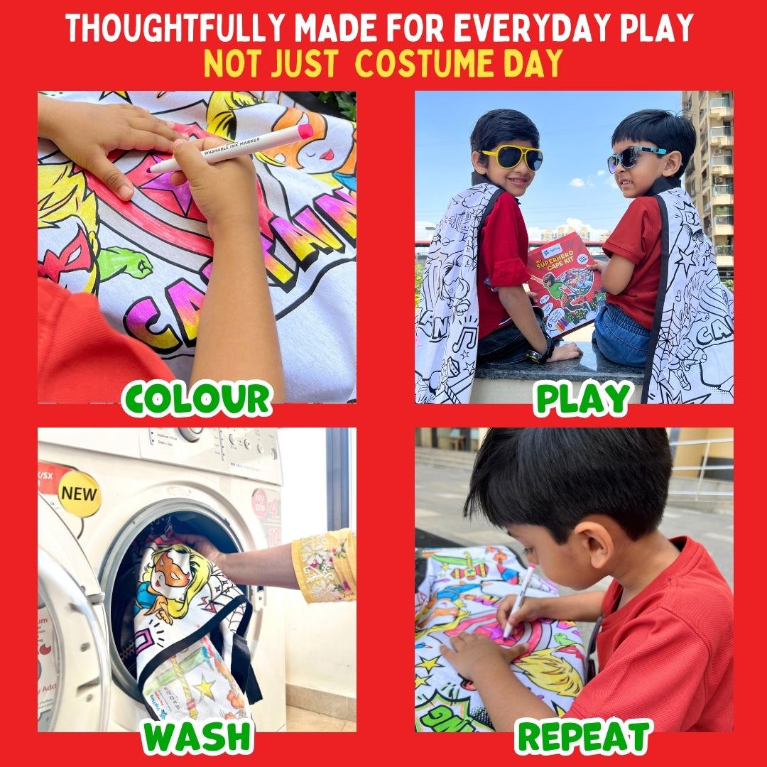 Colour Your Superhero Cape | Colour, Wear & Pretend Play | 4+ Years | PepPlay
