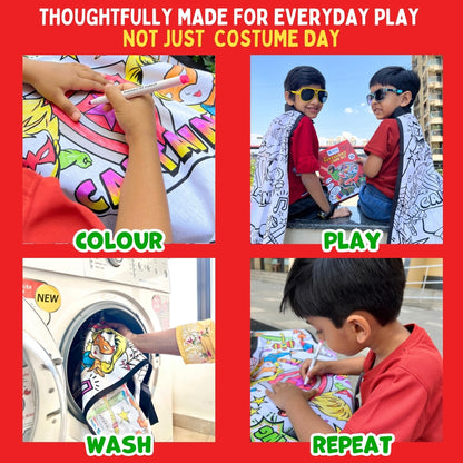 Colour Your Superhero Cape | Colour, Wear & Pretend Play | 4+ Years | PepPlay