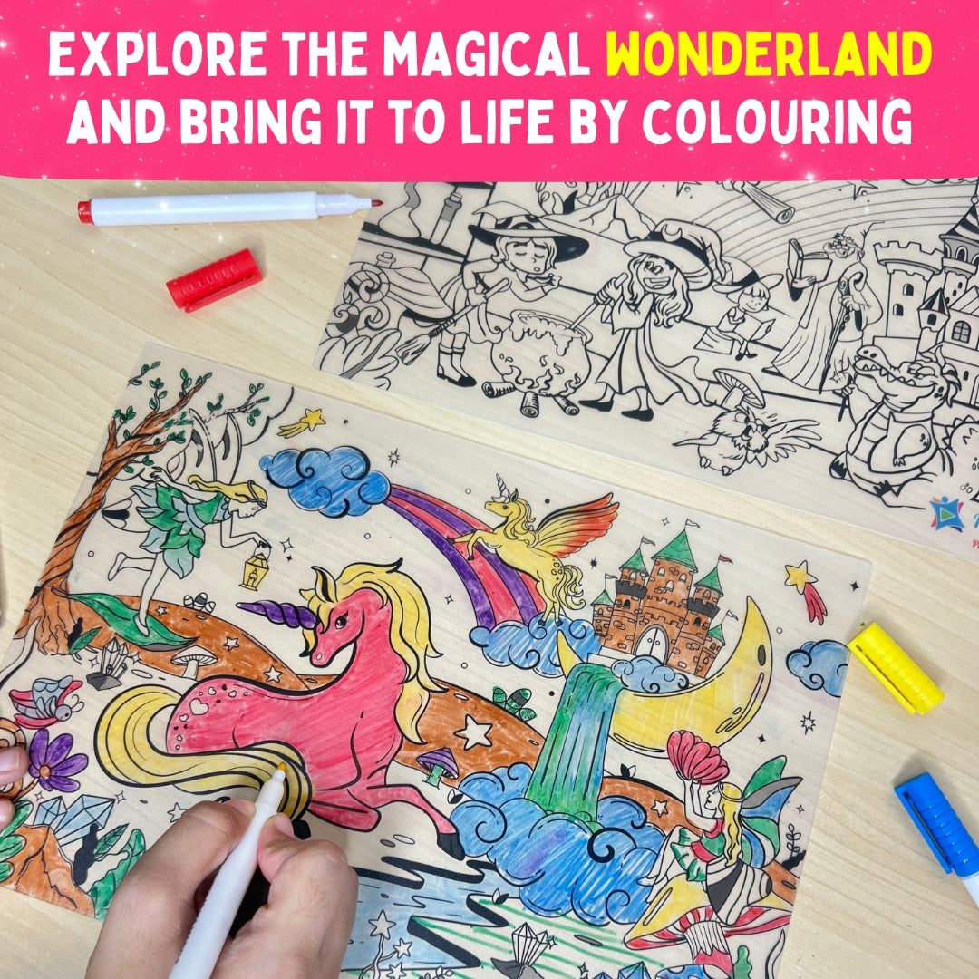Recolourables Colour & Wipe Placemats - Magical Land