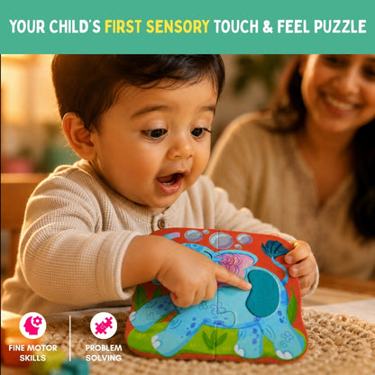 My First Touch & Feel Puzzles - Wild Animals | Sensory Learning for Toddlers | 1+ Years | PepPlay