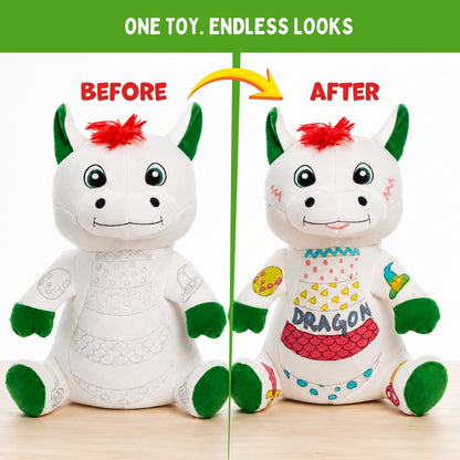 Redoobles Doodle Dragon | Wash, Colour & Reuse Fun | 3+ Years | PepPlay