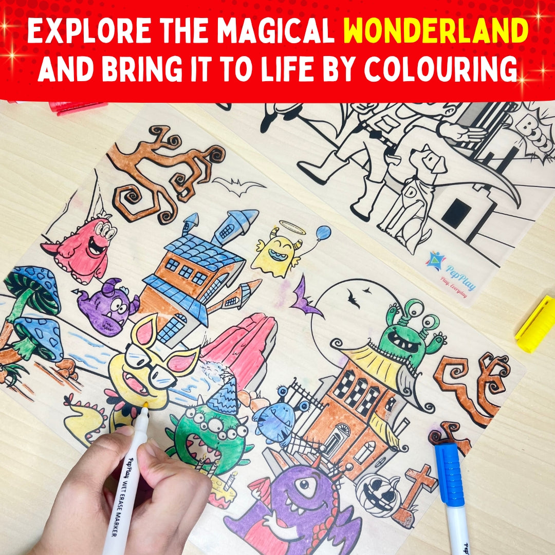 Recolourables Colour & Wipe Placemats - Super Power