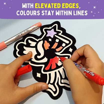 Colour-in Velvet Unicorns and Fairies