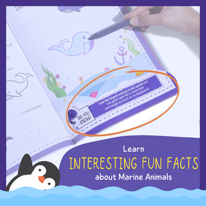 Step by Step Drawing Book- Mystical Marine