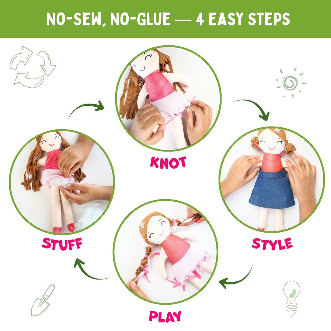 Make Your Eco Doll | No-Sew DIY Sustainable Craft | 6+ Years | PepPlay