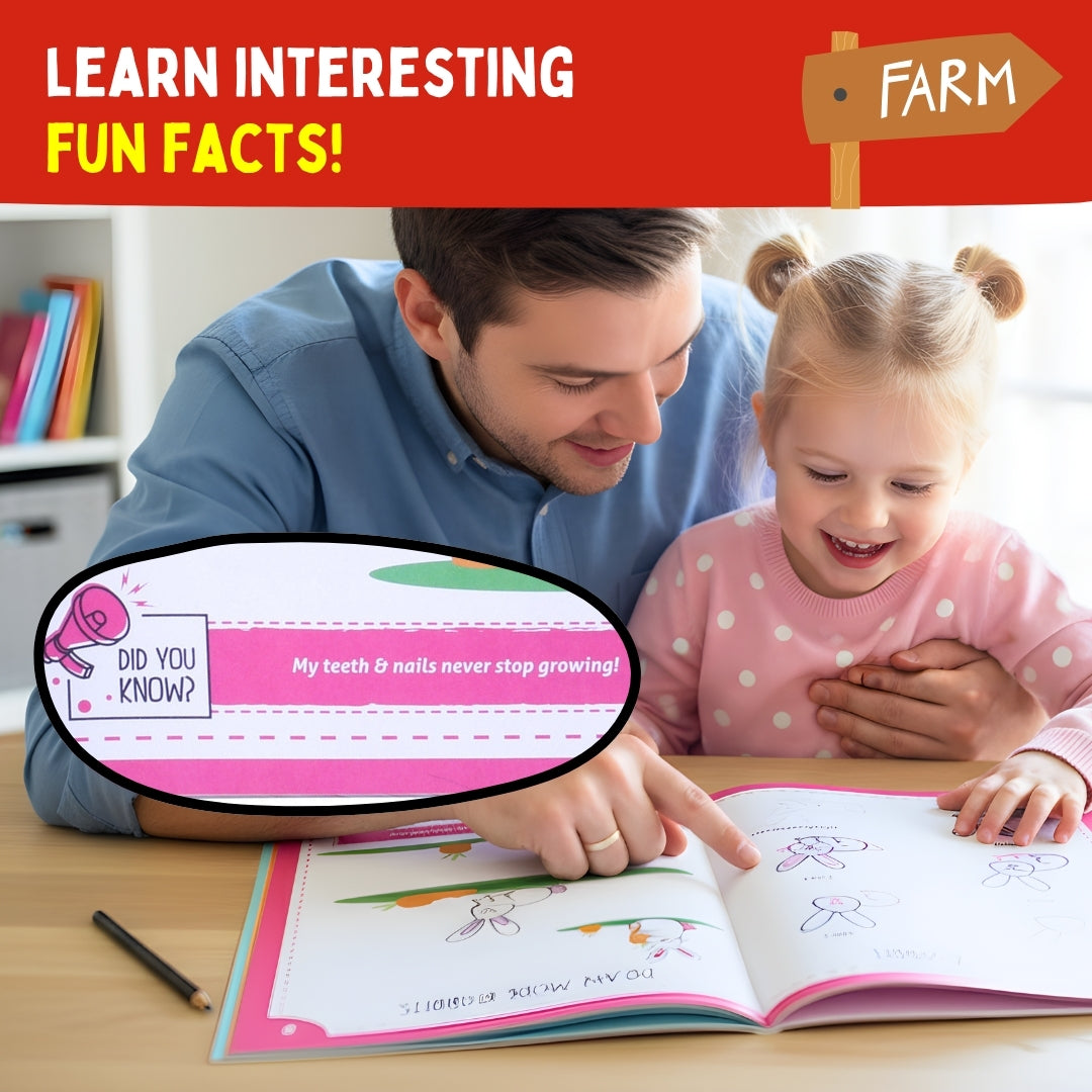 Step by Step Drawing Book – Cute Farm Animals