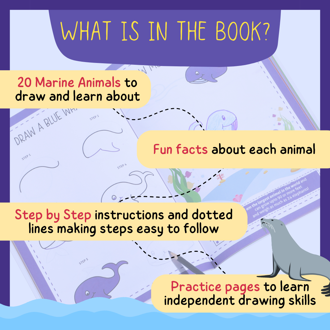 Step by Step Drawing Book- Mystical Marine
