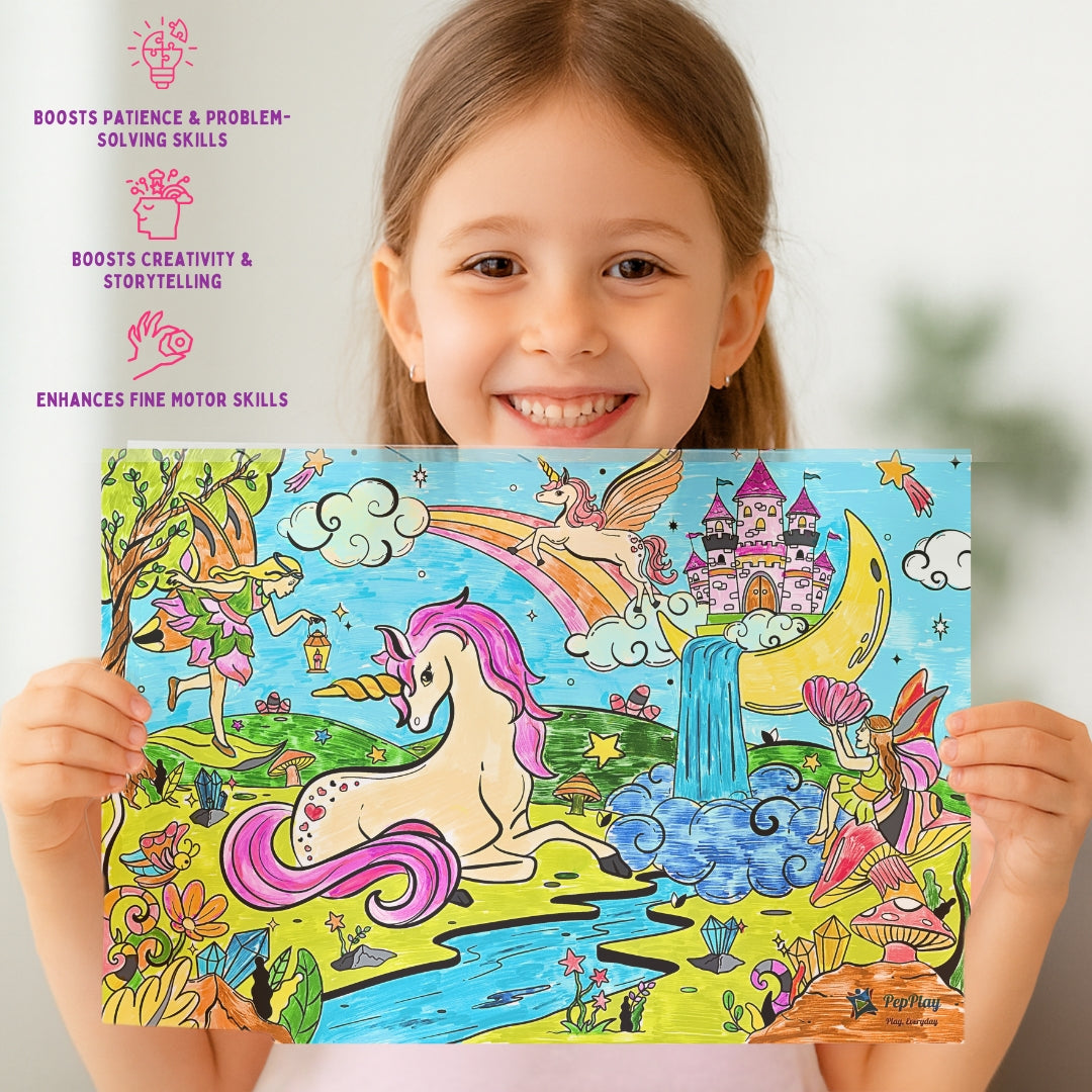 Recolourables Colour & Wipe Placemats - Magical Land