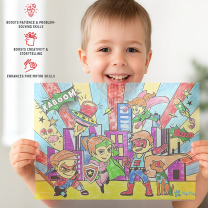 Recolourables Colour & Wipe Placemats - Super Power