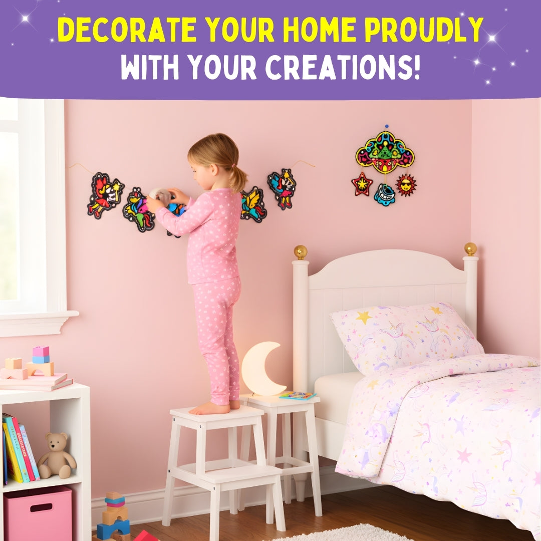 Colour-in Velvet Unicorns and Fairies