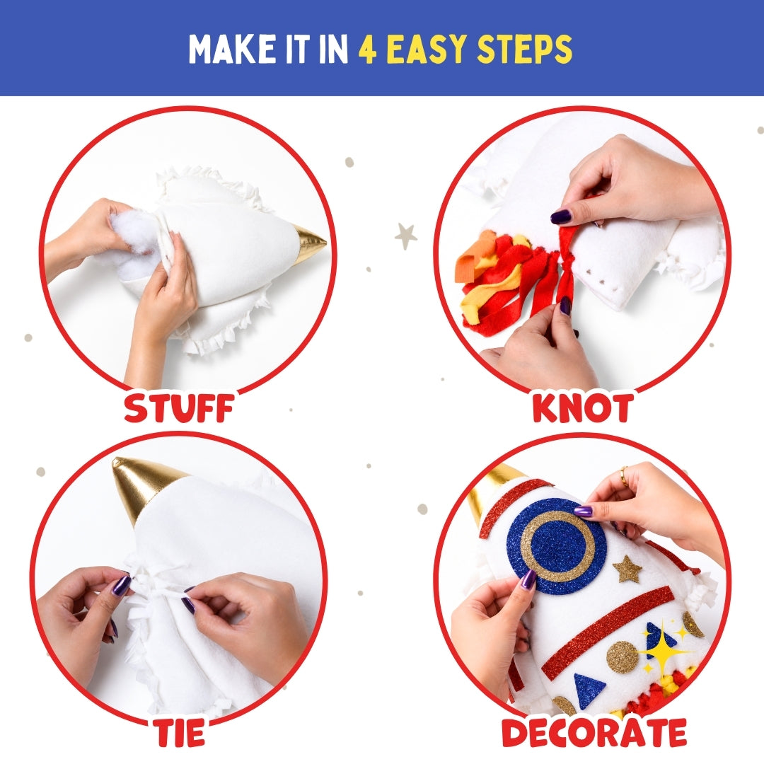 Make Your Rocket Pillow | No-Sew DIY Craft Fun | 6+ Years | PepPlay