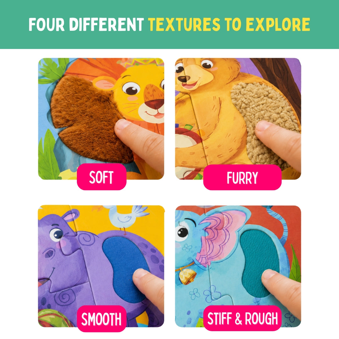 My First Touch & Feel Puzzles - Wild Animals | Sensory Learning for Toddlers | 1+ Years | PepPlay