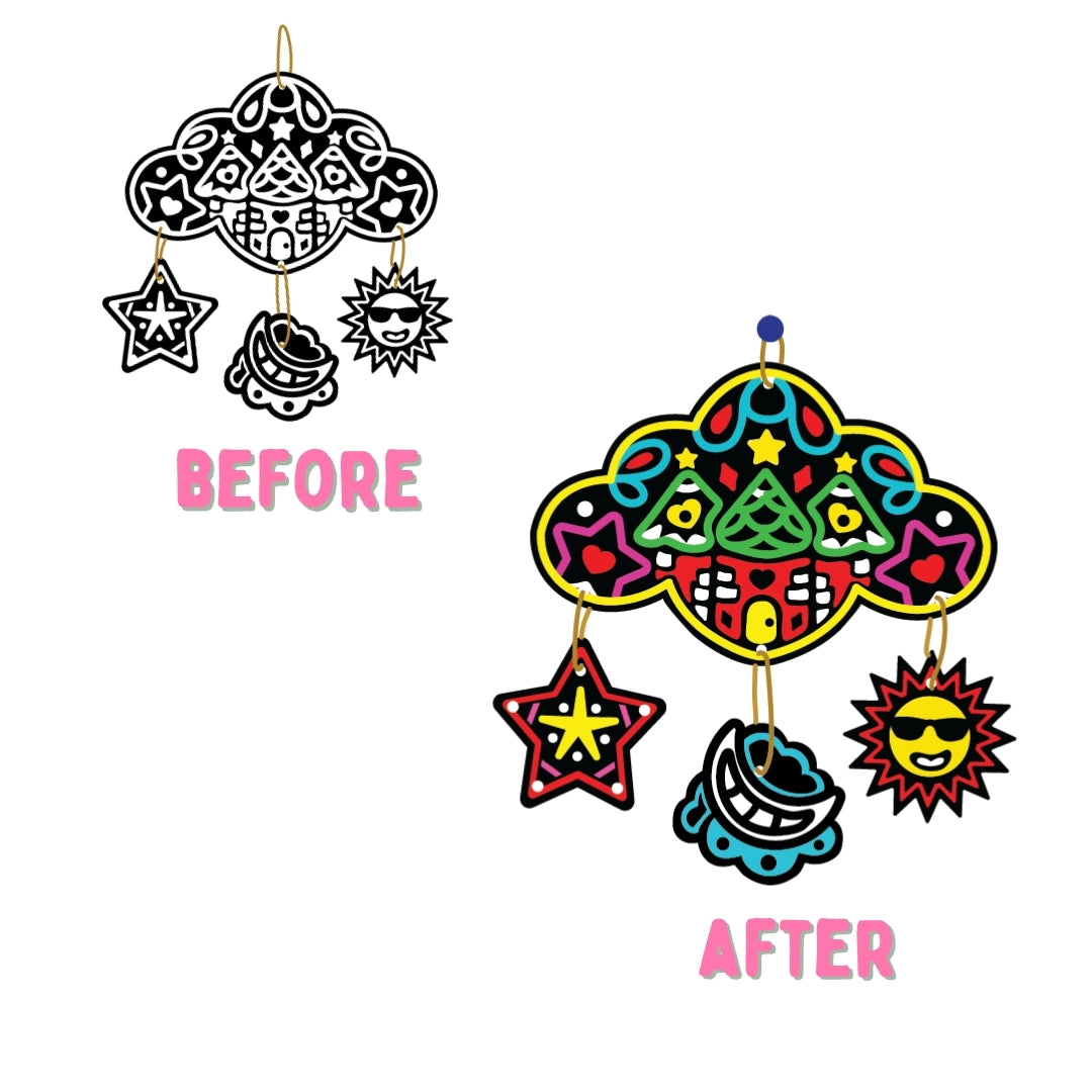 Colour-in Velvet Unicorns and Fairies