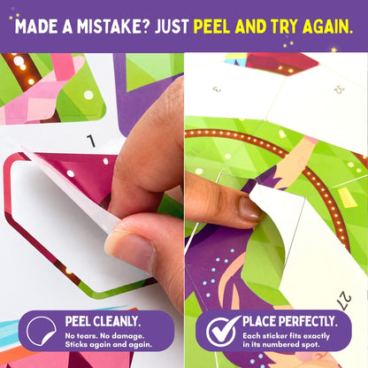 Mosaic Sticker by Number - Circus Carnival | Boost Focus Through Sticker Art | 4+ Years | PepPlay