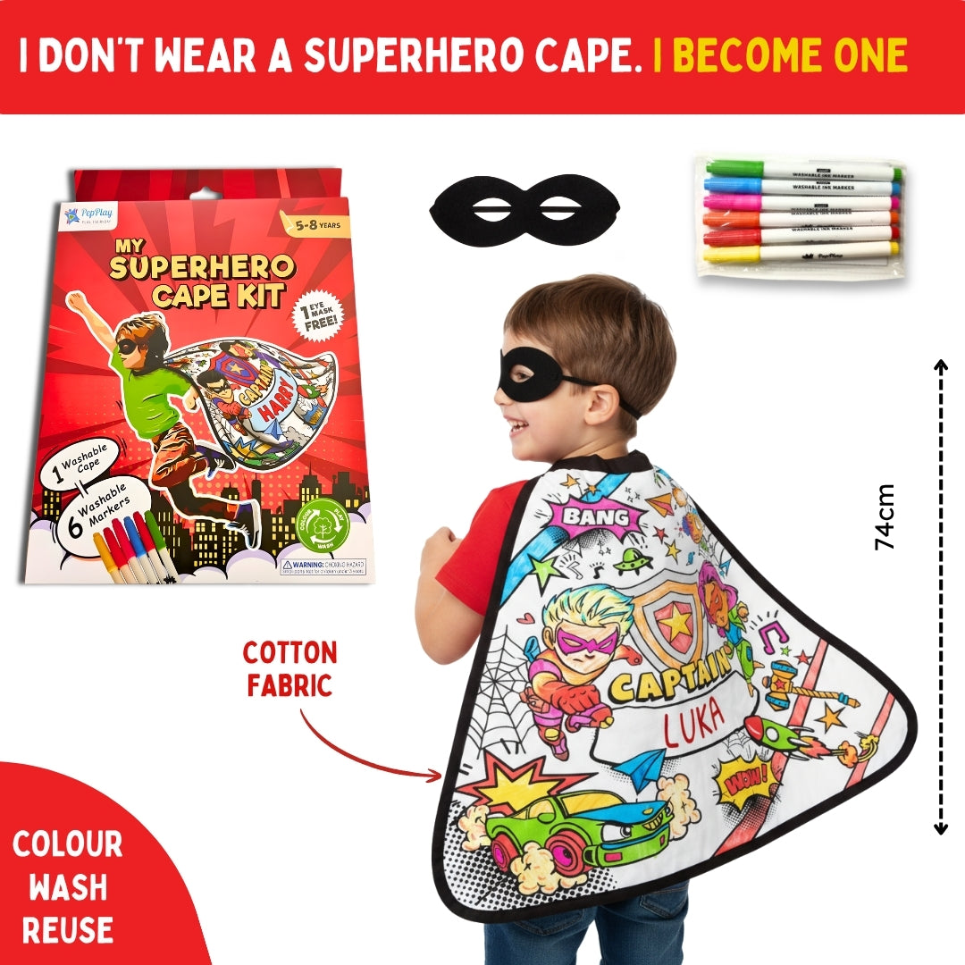 Colour Your Superhero Cape | Colour, Wear & Pretend Play | 4+ Years | PepPlay