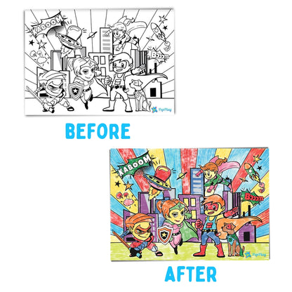 Recolourables Colour & Wipe Placemats - Super Power