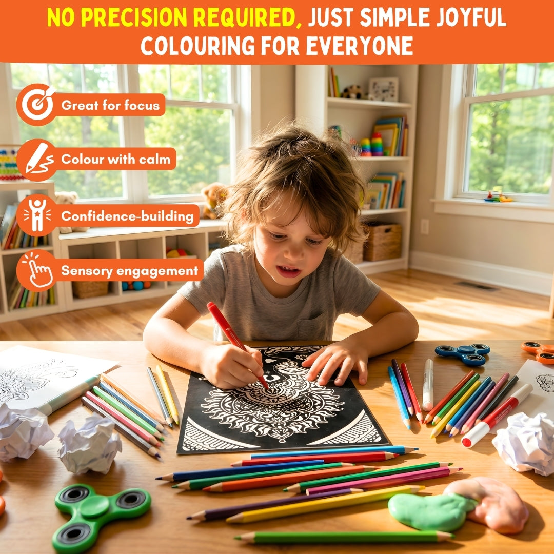 Velvet Colouring Posters - Mindful Yoga | Creative Mindful Colouring | 8+ Years | PepPlay