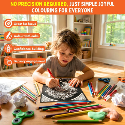 Velvet Colouring Posters - Mindful Yoga | Creative Mindful Colouring | 8+ Years | PepPlay
