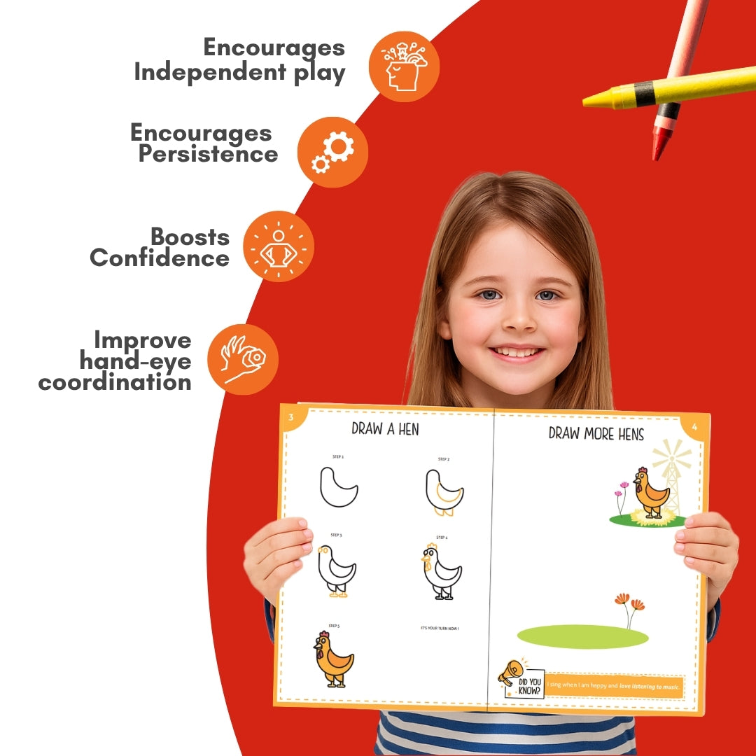 Step by Step Drawing Book – Cute Farm Animals