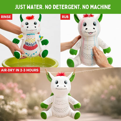Redoobles Doodle Dragon | Wash, Colour & Reuse Fun | 3+ Years | PepPlay