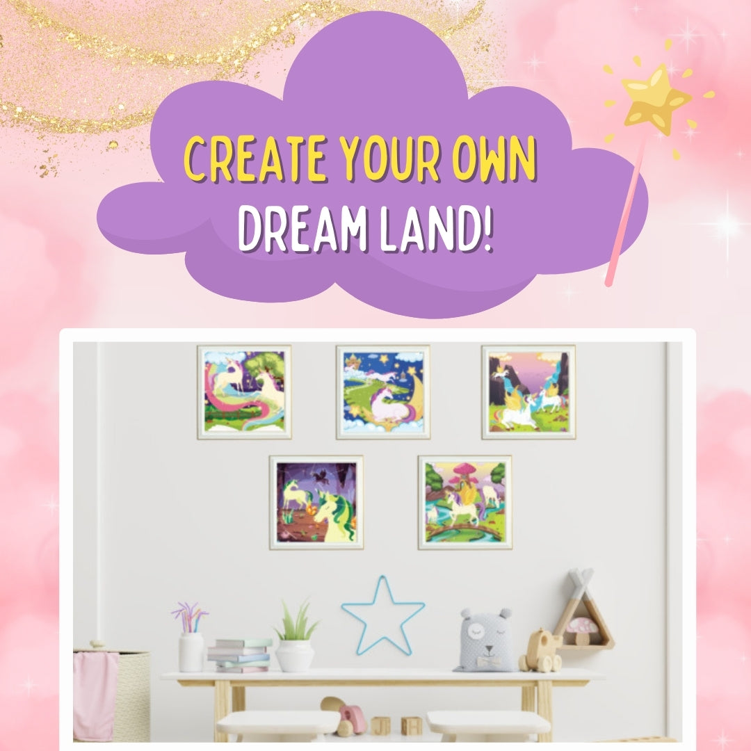 Mosaic Sticker Puzzle By Numbers - Magical Unicorn