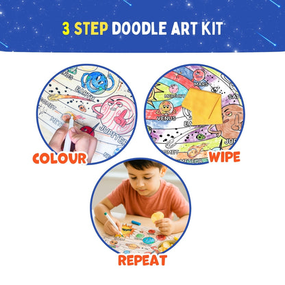 Recolourables Colour & Wipe Placemats - Space Saga