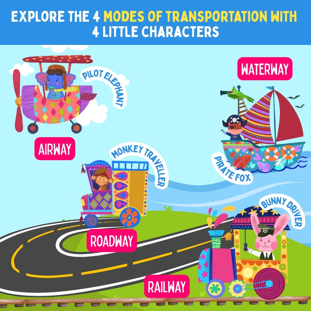 My First Touch & Feel Puzzles - Colourful Vehicles | Sensory Learning for Toddlers | 1+ Years | PepPlay