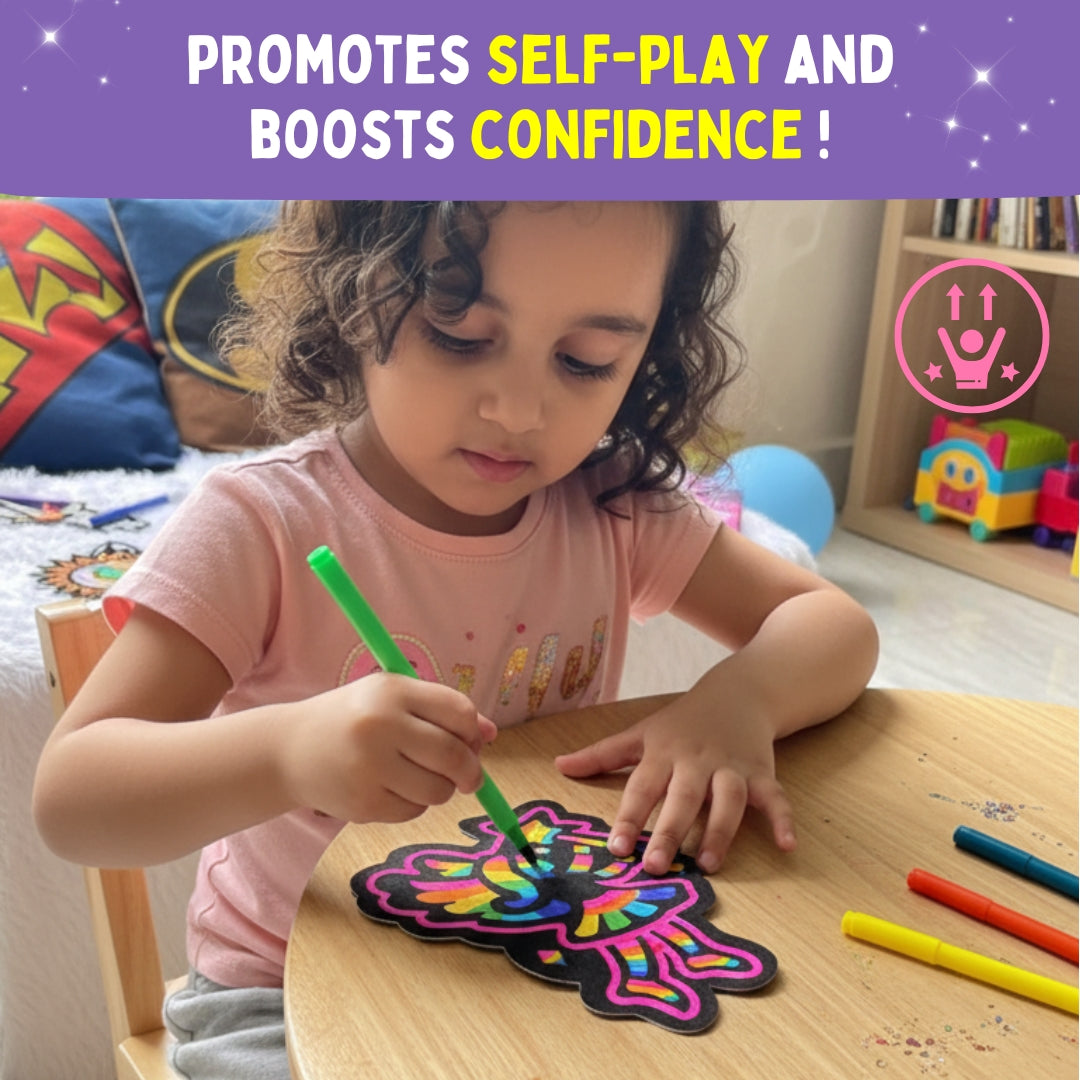 Colour-in Velvet Unicorns and Fairies