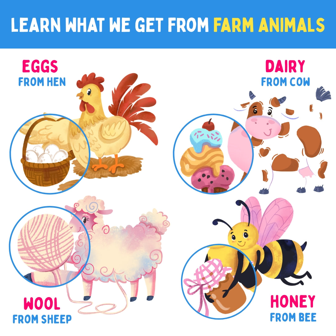 My First Touch & Feel Puzzles - Farm Animals | Sensory Learning for Toddlers | 1+ Years | PepPlay